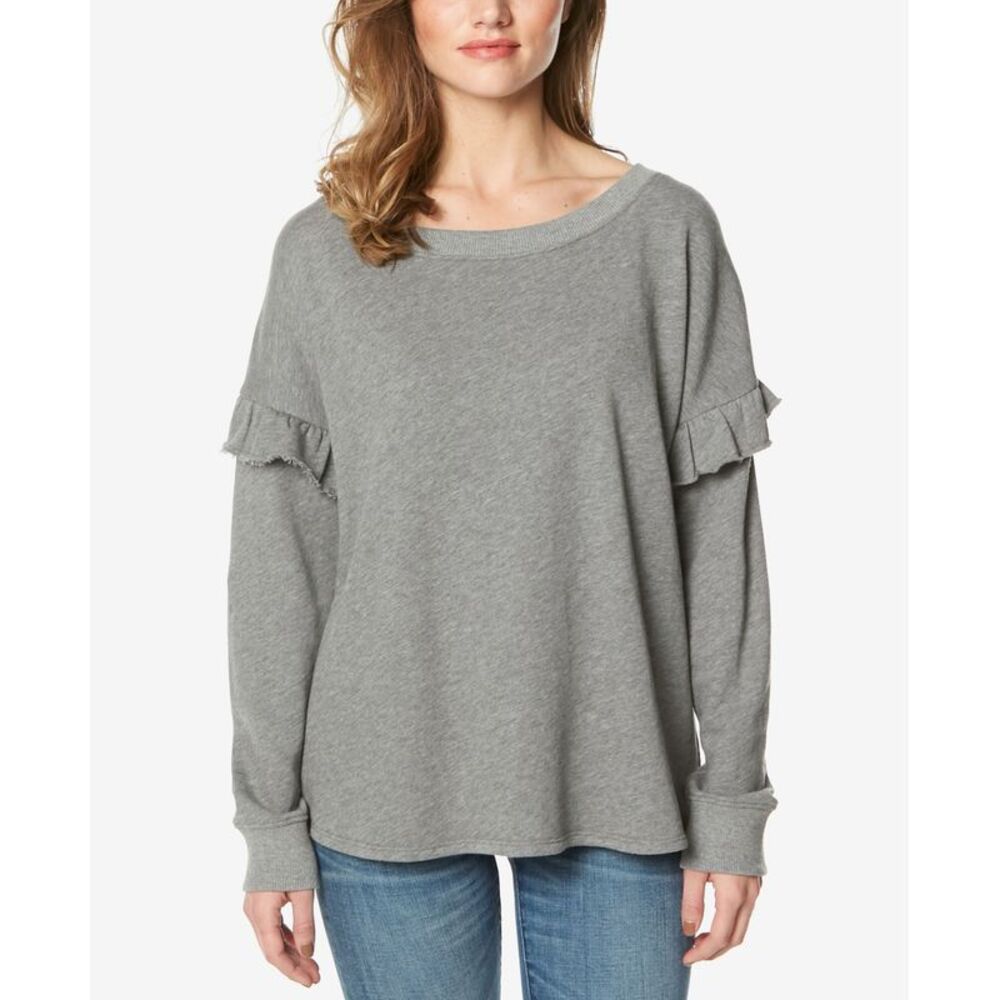 Buffalo David Bitton Ruffle Sleeve Sweatshirt